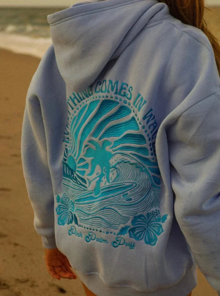 Casual Hoodie with Printed Backside for Women
